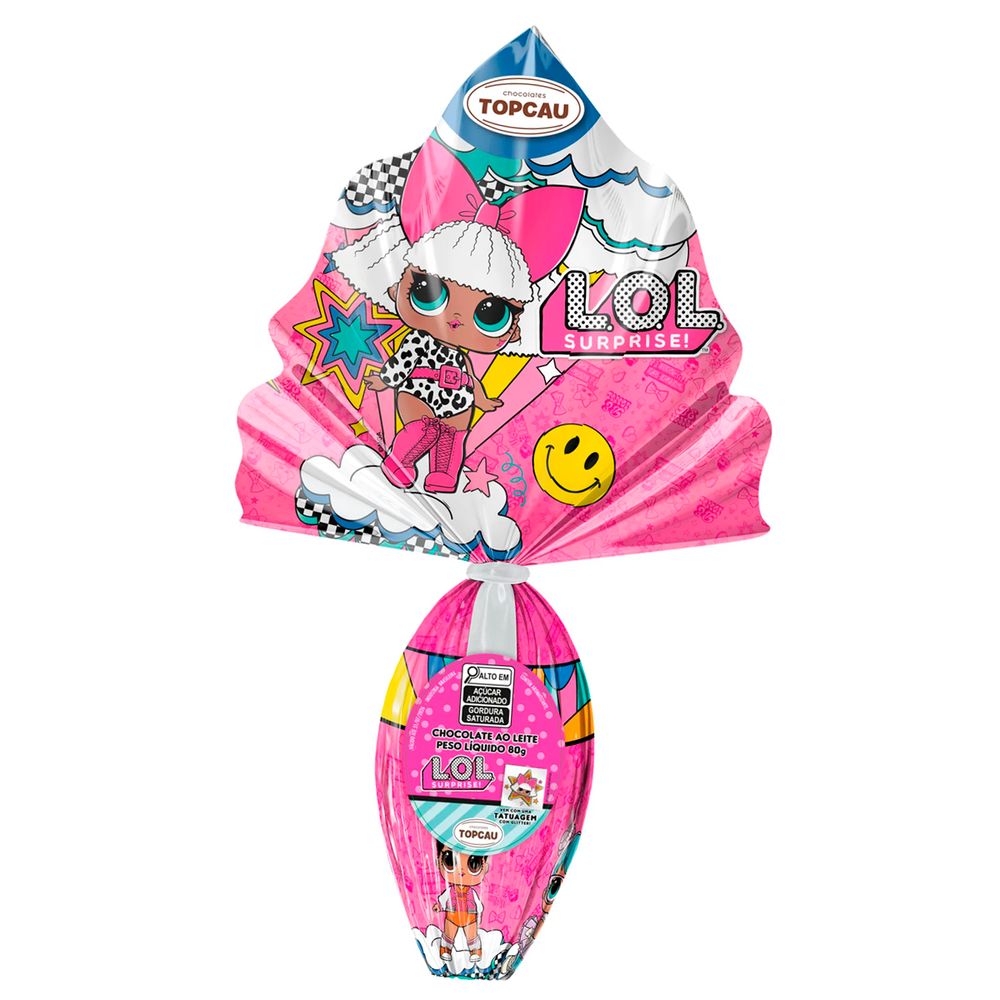 Ovo de Pascoa L.O.L Surprise com Tatuagem 80g - TopCau-2-